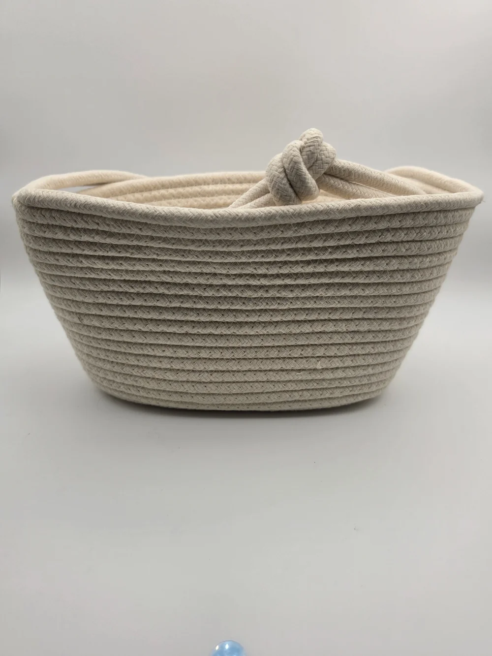 Iceblue HD Neutral Cream Rope 2 Baby Basket Organizers